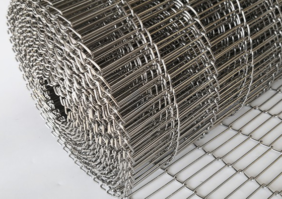 Fil Mesh Chain Link Conveyor Belt de l'acier inoxydable 304 pour la machine de chocolat