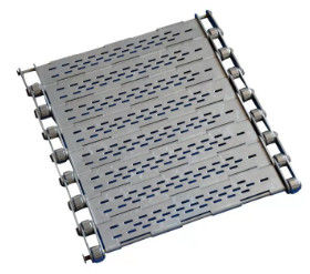 qualité  Punched Wire Mesh Conveyor Belt Stainless Steel Chain Plate With Baffle Usine