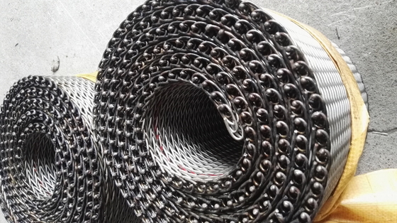 La catégorie comestible Diamond Mesh Steel Mesh couvre la bande de conveyeur pour le four