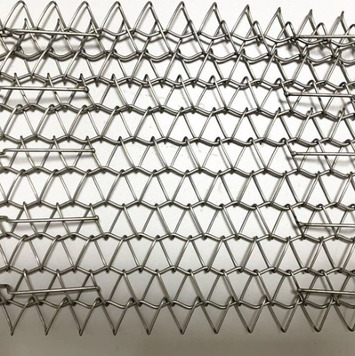 Façade de Rod Mesh Crimped Woven Metal Grid d'acier au carbone pour la décoration