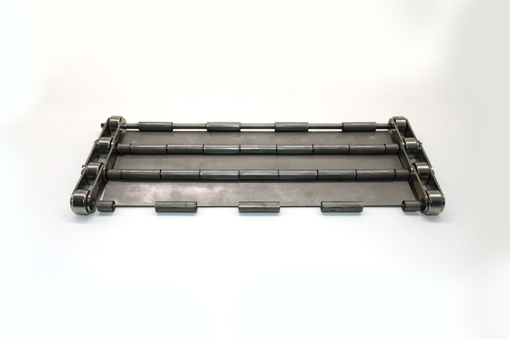 Lamelle à chaînes de surface plane de rouleau conduit de l'acier inoxydable 302 pour le traitement des denrées alimentaires des produits alimentaires