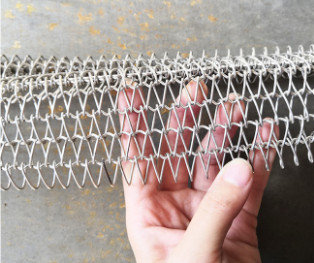 Spirale à hautes températures Mesh Conveyor Chain Belt Metal de l'acier inoxydable 314 310s