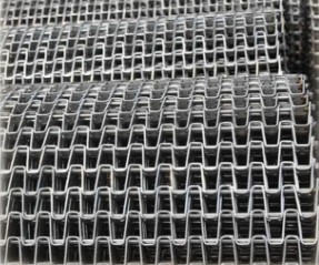 316SS fil plat fort Mesh Chain Belt For Conveyor