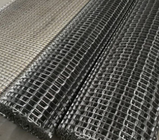 304 bandes de conveyeur d'acier inoxydable Flex Weave Square Wire Mesh