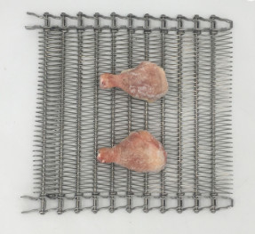 Bande de conveyeur en arête de poisson de fil plat pour l'industrie de refroidissement de pain