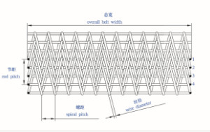 Le nid d'abeilles en métal d'OEM a augmenté Mesh Belting Conveyor en acier