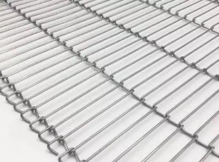 Maillon de chaîne plat Oven Conveyor Belt Iron Mesh pour l'industrie de transformation alimentaire