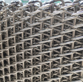 Bande de conveyeur en arête de poisson industrielle de l'acier inoxydable 316 de solides solubles 304 pour la nourriture