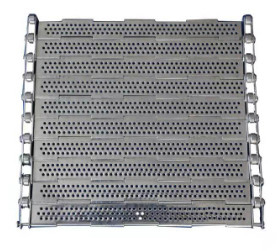 Plat à chaînes perforé de Mesh Conveyor Belt Stainless Steel de fil avec la cloison
