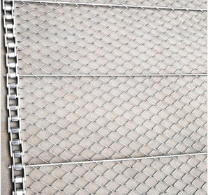 L'industrie alimentaire adaptée aux besoins du client Diamond Mesh Steel Plate Conveyor Belt