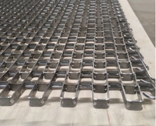 maille en métal de revêtement de mur de bande de conveyeur d'acier inoxydable de 20cm-200cm