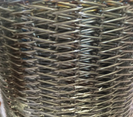 Fil plat Diamond Mesh Steel Screen Conveyor Belt de maillon de chaîne
