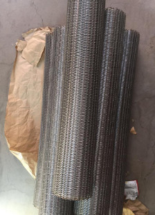 Fil plat Diamond Mesh Steel Screen Conveyor Belt de maillon de chaîne