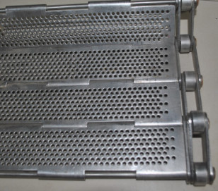 430 acier inoxydable perforé Chip Conveyor Chain Plate Belt