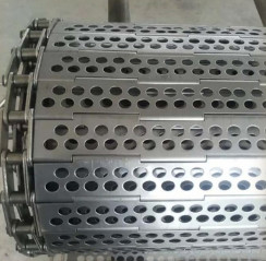 430 acier inoxydable perforé Chip Conveyor Chain Plate Belt