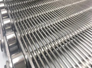 Système inoxydable de bande de conveyeur de maille de lien d'oeil de l'acier inoxydable SUS304/316 avec le rouleau à chaînes