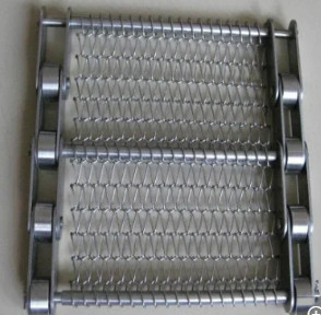 Bande de conveyeur à chaînes en métal d'acier inoxydable Mesh Sprocket Driven