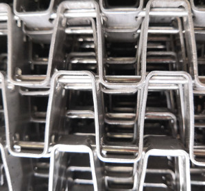 316SS fil plat fort Mesh Chain Belt For Conveyor