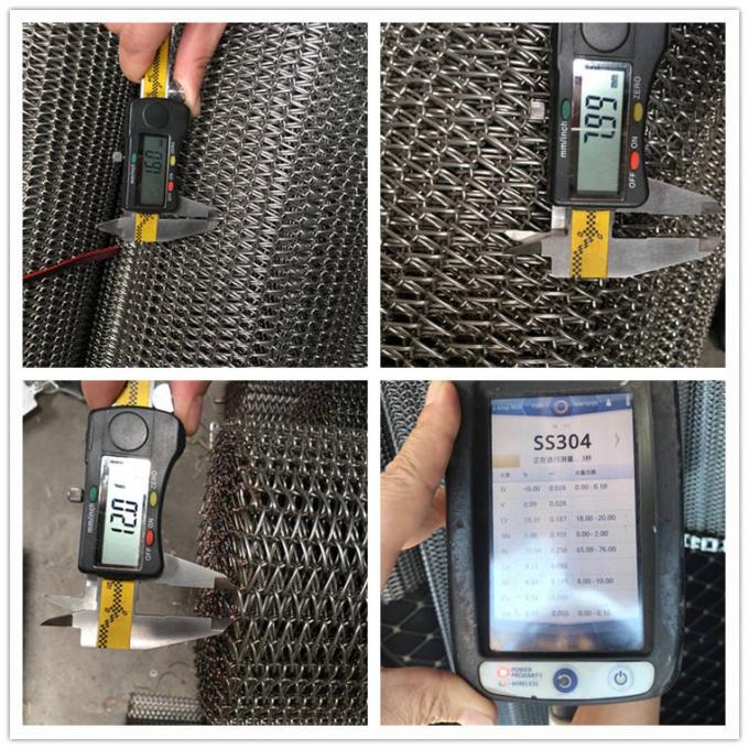Bande de conveyeur à chaînes d'échelle de corrosion et de grillage d'acier inoxydable de la résistance 304 de haute température
