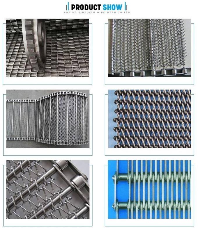 0.5mm-4mm ont équilibré les solides solubles en spirale câblent le four tunnel de Mesh Belt Conveyor For Bakery 12