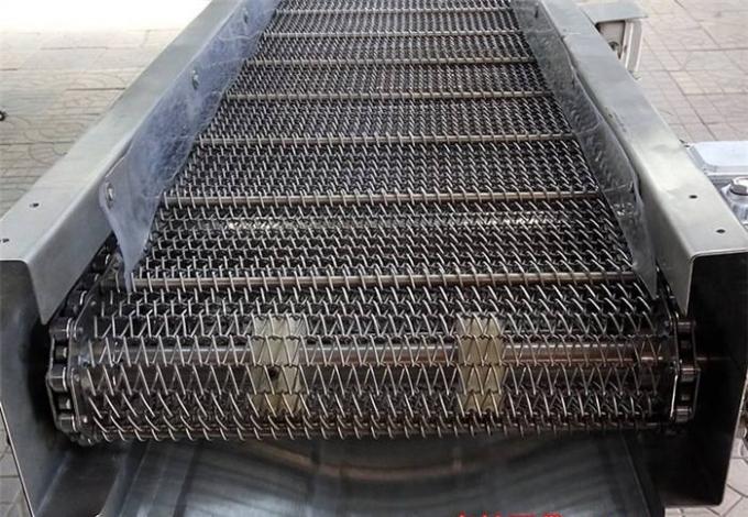 fil Mesh Conveyor Flat Flex Belt en métal de 400mm 500mm avec la chaîne 10