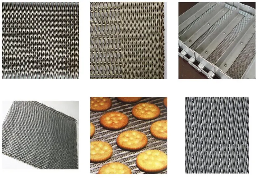Ceintures de Mesh Universal Weave Metal Conveyor de fil d'acier inoxydable, ceinture de transmission, ceinture de V Blance Mesh Belt pour l'industrie alimentaire